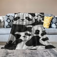 thumbnail image 2 of WYYP Flannel Blanket Gifts Cute Panda Throw Cartoon Pandas Pattern White, 2 of 6