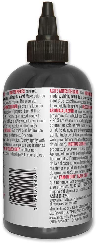 Unicorn Spit Gel Stain and Glaze - Midnight's Blackness, 8 oz, Bottle