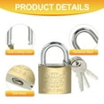 thumbnail image 3 of Uxcell Stainless Steel Padlocks Keyed Different Long Shackle Lock Padlock with Keys for Gym Locker Gate Fence Outdoor 2.3", 3 of 7