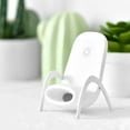 thumbnail image 3 of Monstrate inalámbrico Soporte para teléfono móvil Dispositivo de carga rápida Altavoz de carga Accesorios portátiles para el hogar para Cargadores de dispositivos electrónicos Blanco, 3 of 6