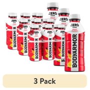 (3 pack) BODYARMOR Zero Sugar Fruit Punch Electrolyte Sports Drink, 20 fl oz, 6 Pack Bottles