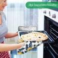 thumbnail image 2 of Yayeee Pot Holders Kitchen Heat Resistant with Pocket 7"x9.8" Cotton Oven Cooking Hot Pads, Beige Plaid Lemon, 2 of 7