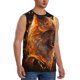 thumbnail image 2 of Balery Gold Flame Pattern Wolf Camisetas sin mangas para hombre, absorbe la humedad y protege contra el mal olor.-Large, 2 of 7