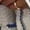 Blue, variant on Women's Striped Knit Collared Long Sleeve Top and Shorts Two-Piece Outfit Set Color S