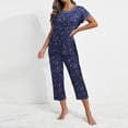 thumbnail image 4 of WTXUE Ensembles de Pyjama 2 Pack : Hauts de Pyjama pour Femmes Pantalons Capri Imprimés avec Poches Ensemble de Pyjama 2 Ensembles TG, 4 of 7