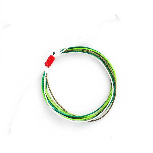 Sonducket trenzada joyería estética cómoda hecha a mano cuerda de mano accesorios de mujer para chicas adolescentes verde claro + Type3 NO3