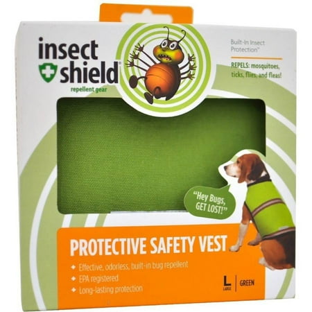 Insect Shield Protective Safety Vest Large, Green