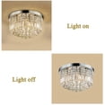 thumbnail image 2 of KPIBEST 23.6" Modern Crystal Chandelier for Dining Room Round Raindrop Chandeliers for Living Room Flush Mount Ceiling Light Fixture for Bedroom, 2 of 12