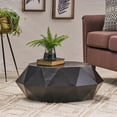 thumbnail image 6 of GDF Studio Barger Modern Handmade Aluminum Polygonal Coffee Table, Black, 6 of 6