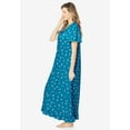 thumbnail image 3 of Dreams & Co. Plus Size Long Floral Print Cotton Gown, 3 of 5