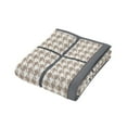 thumbnail image 3 of Beautiful by Drew Barrymore Plaid Hand Towel, Soft 100% Cotton, Charcoal Gray, 3 of 7
