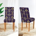 thumbnail image 3 of Yayeee 2 Pack Dining Chair Covers Stretch Parson Chairs Slipcovers Seat Protector, Purple Flowers Pattern, 3 of 6