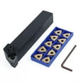 thumbnail image 1 of MYG MWLNR2525M08 25mm Lathe Turning Tool Holder+10pcs WNMG080404 Carbide Inserts, 1 of 8