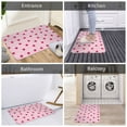 thumbnail image 5 of Fuzoiu Strawberry And Heart Print Door Mat Outdoor Indoor Welcome Mats, Front Doormat,Flannel Non Slip Durable Entrance Rugs for Front Door, Inside Outside Entry, Porch, Resist Dirt,16x24in, 5 of 7