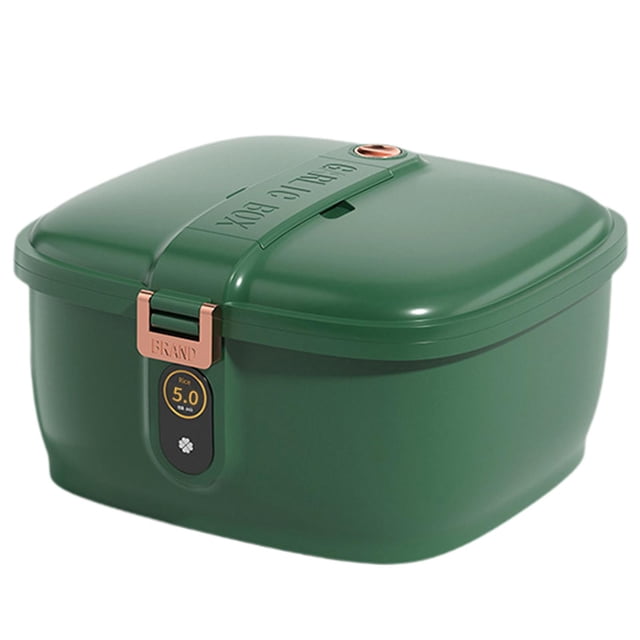 Contenedor de arroz, despensa verde, almacenamiento de alimentos para mascotas, contenedor hermético para cereales y harina S