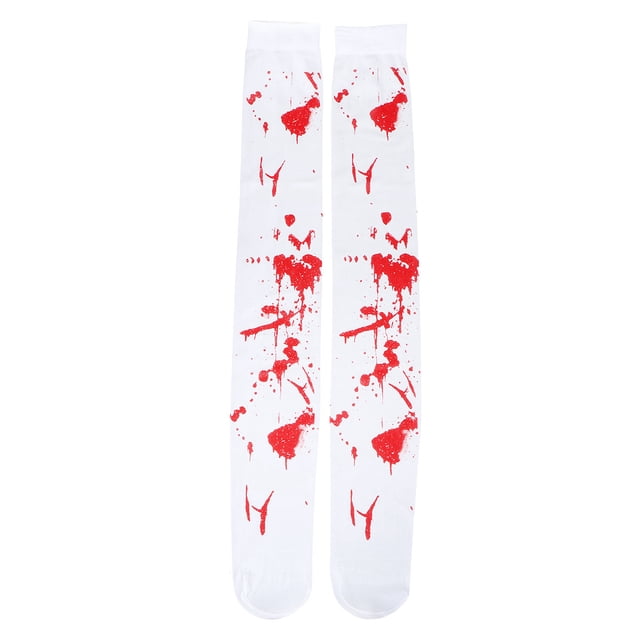 EeaseCA 1Pair Stockings Cosplay Stockings Printed Over-Knee Socks Halloween Costume