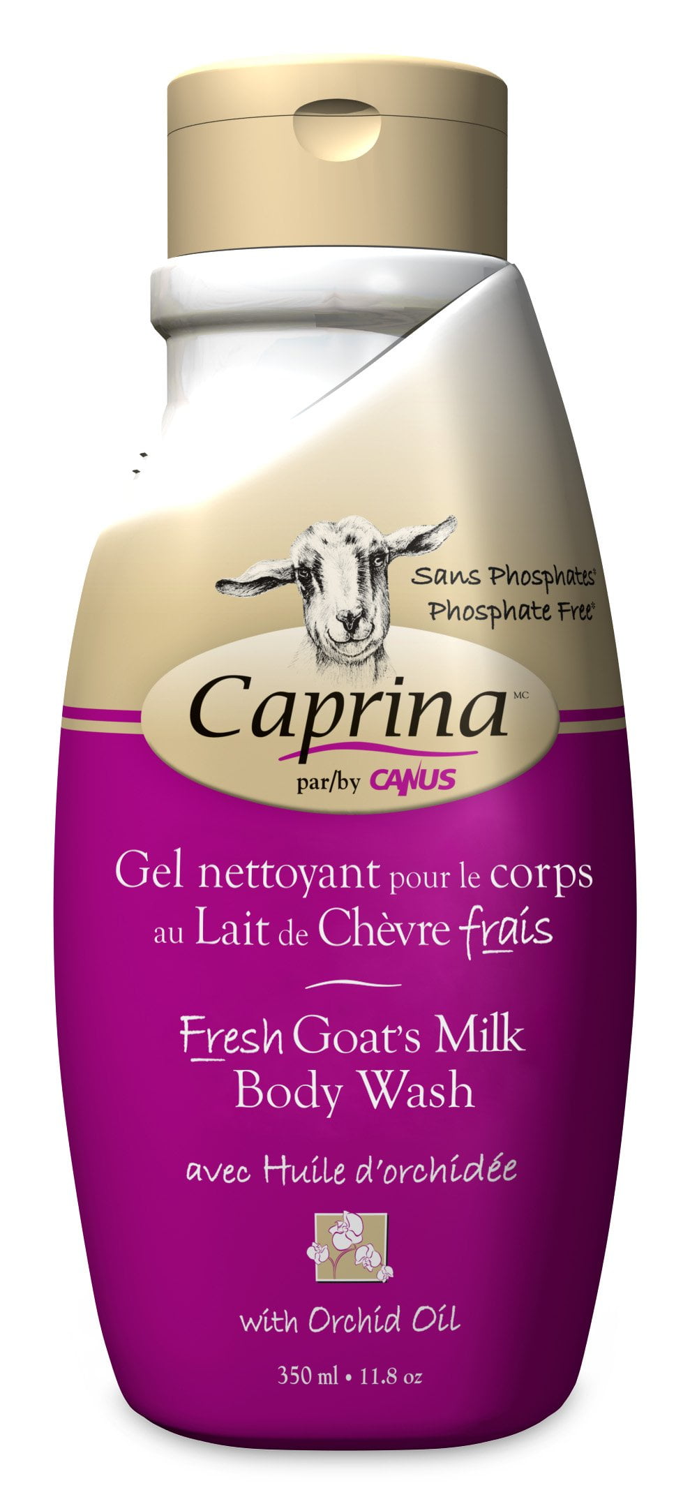 Caprina Fresh Goat's Milk Body Wash with Delicate Orchid Flower Oil
