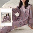 thumbnail image 1 of Pijamas de poliéster Kawaii para mujer, ropa de dormir de manga larga, servicio a domicilio, dibujos animados, informal, talla grande 5XL, primavera y otoño, 1 of 4