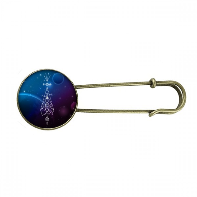 Cielo estrellado Totem geometría alienígena EsES Broche De Broche De Metal Antiguo Unbranded M