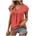 thumbnail image 1 of Birdeem Fashion Womens Summer V-Neck Solid Short Sleeve Sexy Top Blouse, 1 of 6