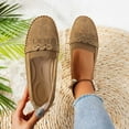 thumbnail image 2 of uvwlwu Casual Shoes for Women On Loafers Comfortable Soft Sole Color Leather Driving With Tassel Fashion Footwear For Ladies(Size:9), 2 of 8