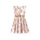 thumbnail image 1 of Vestido PATPAT para niñas, estilo bohemio, con volantes florales y cinturón trenzado, 9-10 años, 1 of 9