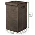 thumbnail image 3 of mDesign Large Upright Laundry Hamper, Hinge Lid and Handles - Espresso Brown, 3 of 6