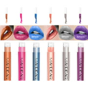 Maydear Pearlescent Lip Gloss Set, 6 Colors Glitter Liquid Lipstick, Diamond Shimmer Metallic Lipgloss, Moisturizing, Waterproof Long Lasting and Not Easy to Fade, 0.28 Ounce
