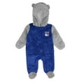 thumbnail image 2 of Newborn & Infant Blue New York Rangers Game Nap Teddy Fleece Bunting Full-Zip Sleeper, 2 of 3