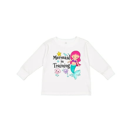 

Inktastic Mermaid in Training Gift Toddler Toddler Girl Long Sleeve T-Shirt