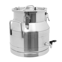 5.28 Gal Tabletop Stainless Steel Milk Jug With A Faucet Sealed Bucket Milk Can