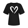 thumbnail image 2 of Xuyuer Women's Lover Printed T-shirt Round Neck Short Sleeved Top, 2 of 5
