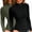 Black+Green, variant on 2PCS Women's Long Sleeve T Shirt Mock Neck Slim Tops for Womens Fitted Ribbed Pullovers Tee Top S-XL