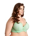 thumbnail image 2 of Curve Muse Women's Plus Size Push Up Add 1 Cup Underwire Perfect Shape Lace Bras-2Pk-White,Lt Green-40D, 2 of 6