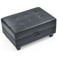 thumbnail image 6 of Glory Furniture Revere Faux Leather Ottoman in Black, 6 of 7