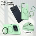 thumbnail image 6 of For Motorola Edge 60 / 60s / 60 Fusion Case (Compatible With MagSafe)  With Invisible Magnetic O-Ring Stand Military-Grade Shockproof Phone Case,Green, 6 of 7