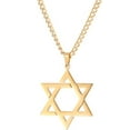 thumbnail image 2 of Stainless Steel Star of David Pendant Necklace, 2 of 6