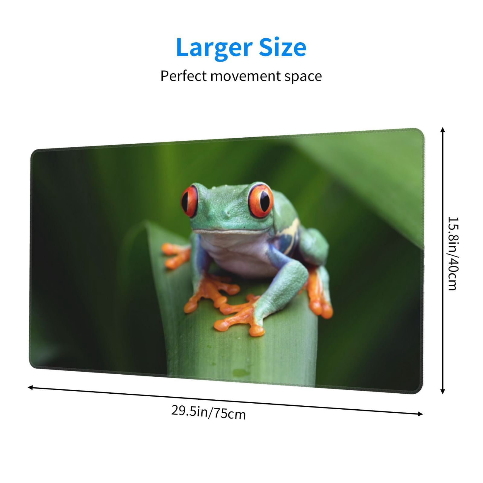 Xecao Red-Eyed Tree Frog for Waterproof Mouse Pad - Extended Contour Mouse Mat, Large Gaming Mousepad Laptop Keyboard Mat with Non-Slip Rubber Base