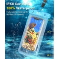 thumbnail image 3 of MoKo Waterproof Phone Pouch Floating Compatible with iPhone/Samsung/Galaxy, up to 7", 2 Pack, 3 of 7