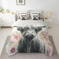 thumbnail image 2 of Castle Fairy Boys Girls Highland Cattle Twin Bedding Sets 7-Piece,Chic Floral Flower Bedding Comforter Set Microfiber,Farmhouse Animal Breathable Sheet Sets,Microfiber Bedroom Decor,Reversible, 2 of 8