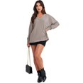 thumbnail image 4 of IMENGL V neck cardigan sweater plus jacket, Gray L, Size M-2XL, 4 of 4