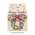 thumbnail image 2 of Easter Linen Table Runner and Placemat Set, Heat Insulation Table Cloth for Kitchen Dining Table, Decorative Table Linen for Easter Party Family Gathering and Holiday Meals, 12.99*70.87in, F, 2 of 5