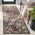 thumbnail image 2 of SAFAVIEH Blossom Atanas Floral Runner Rug, Charcoal/Lavender, 2'3" x 8', 2 of 7