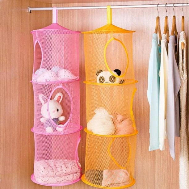 Bolsa Organizadora De Juguetes Para Ninos De 3 Estantes Con Malla Neta Cesta De Almacenamiento Colgante Bolsillo 6 Colores Soledad Almacenamiento colgando Bodega Aurrera en linea