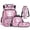 Cherry Blossom Pink Axolotl, variant on Yspwyqan Sea Blue Axolotl Backpack Set 4Pcs with Lunch Box Pencil Case Water Bottle, Multi-Pocket Lightweight Daypack for Elementary Middle School Travel