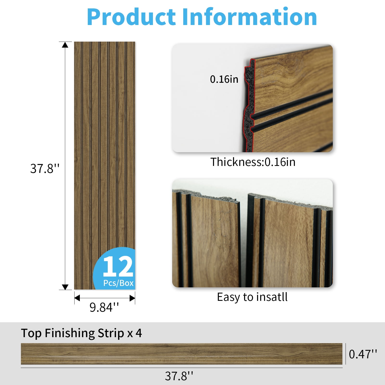 Art3dwallpanel DIY Board & Batten Wall Kit - 9.84" W x 37.8" L Polystyrene Wainscoting Panels for Instant Room Makeover,Easy Installayion,, 31 Sq Ft/Box