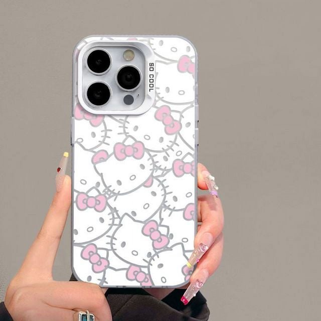2024 Sanrio Full Screen Lovely Pink Hello Kitty Y2K Phone Case For iPhone 15 14 13 Pro Max 11 12 13 Pro XR 7 8 PLUS Anti Drop Shell LXY
