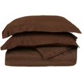 thumbnail image 1 of Egyptian Cotton 650 Thread Count Solid Duvet Cover Set  Full/Queen-Chocolate, 1 of 5