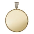 thumbnail image 2 of CZ Medallion Picture Frame Memory Charm Pendant Unisex Adult 10K Yellow Gold, 14.49 Gr- GOLDUM NYC, 2 of 4