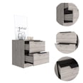 thumbnail image 4 of TUHOME Kaia Nightstand  Engineered Wood Nightstands in  Gray, 4 of 7